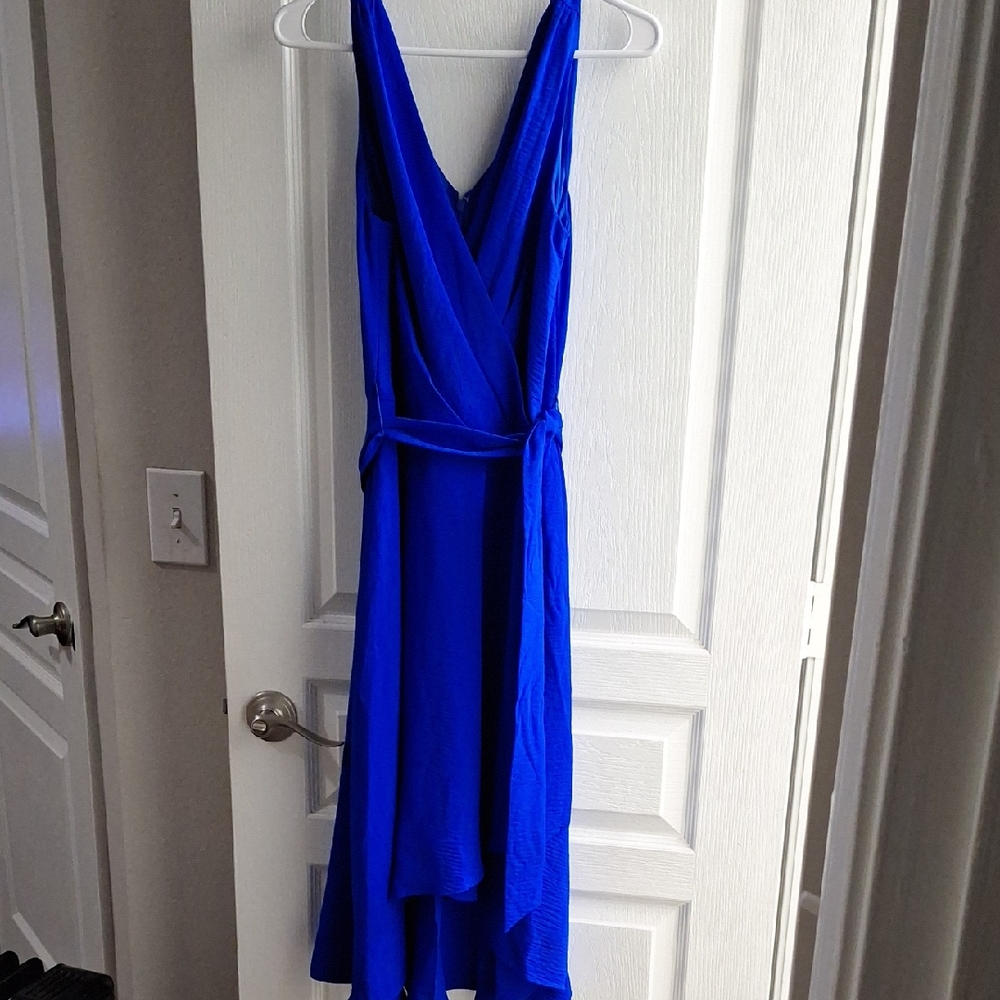 DKNY Vibrant Blue High Low Dress